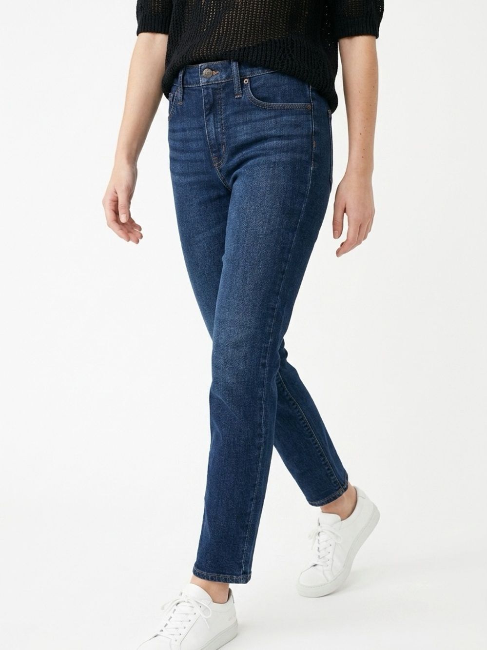 J. CREW | High-Rise Essential Straight Jeans in Dark Blue Women’s Size 28/6